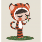 Stickers pour Interrupteurs Adorables Costumés - le Tigre