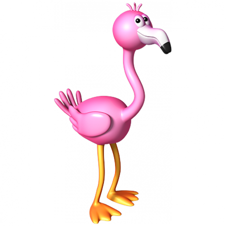 Stickers Flamant rose 1