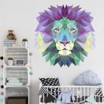 Stickers origami tête de lion