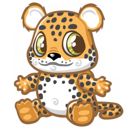 Stickers Bébé léopard
