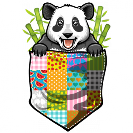 stickers panda dans la poche