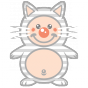 stickers doudou chat rayures