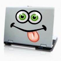 stickers ordinateur tire la langue