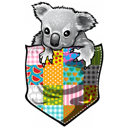 stickers koala dans la poche