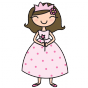 Stickers princesse rose