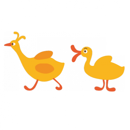 Stickers canard et poule