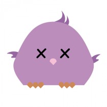 Stickers oiseau violet