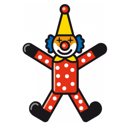 Stickers clown joyeux