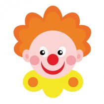 Stickers tête de clown