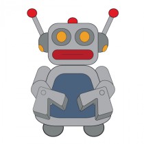 Stickers robot gris