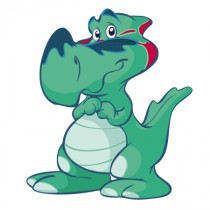 Stickers dino timide 1