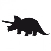 Stickers silhouette dino 4 triceratops