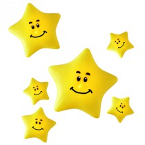 Stickers six étoiles jaunes