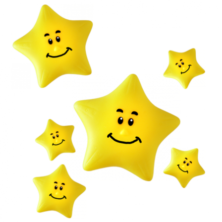 Stickers six étoiles jaunes