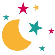 Stickers lune et étoiles