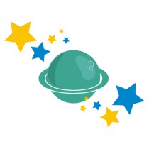 Stickers planète et étoiles