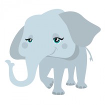 Stickers éléphant mignon