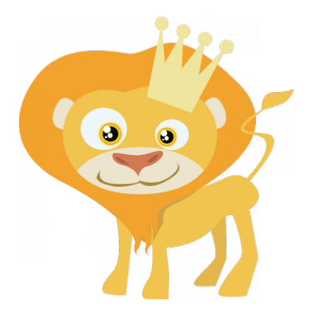 Stickers lion roi