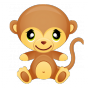 Stickers petit singe
