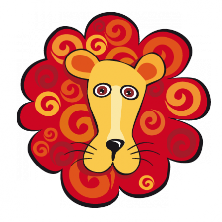 Stickers tête de lion