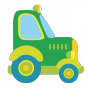 Stickers tracteur vert