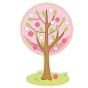 Stickers arbre rose