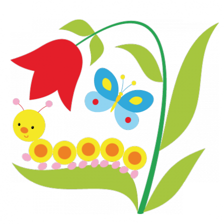 Stickers fleur chenille