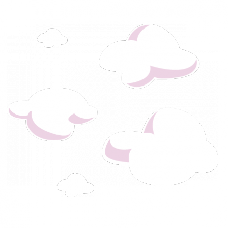 Stickers nuage blanc