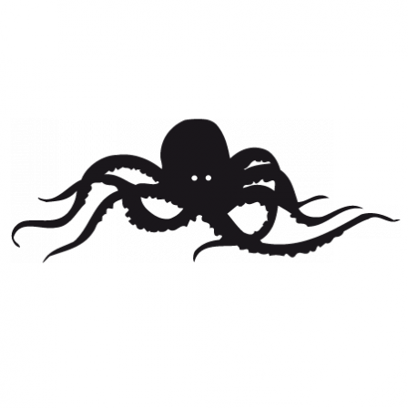 Stickers pieuvre silhouette