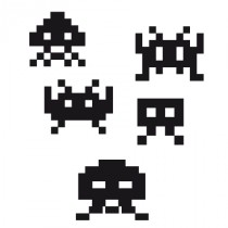 Stickers space invaders
