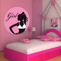 Stickers cercle girl
