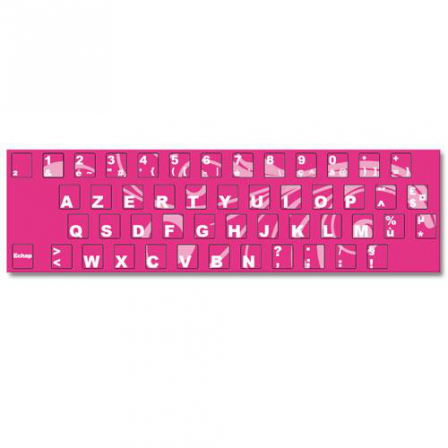 Stickers clavier rose floral