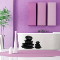 Stickers baignoire galets