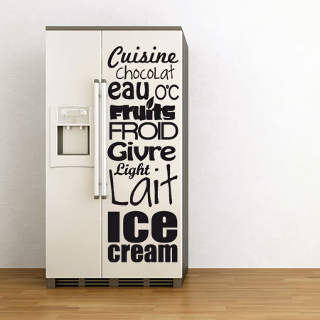 Stickers frigo mots cuisine - Stickers Malin