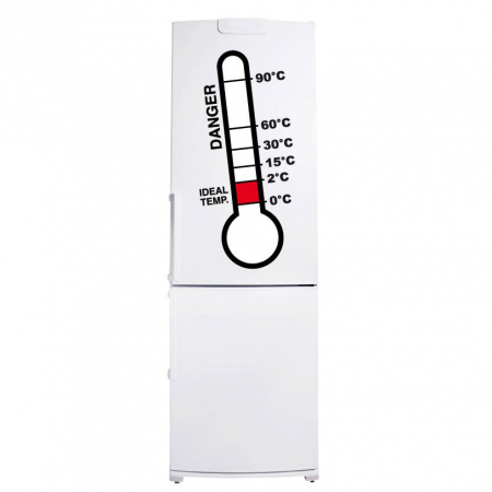 Stickers frigo thermomètre - Stickers Malin