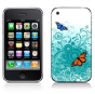 Stickers iPhone papillon turquoise
