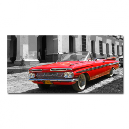 Tableau déco cuban cars red
