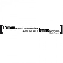 Stickers L'amour vrai...(Alexandre Dumas)