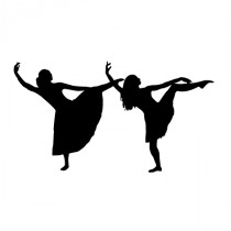 Stickers Danseuses classique duo