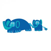Stickers Trio d'éléphant