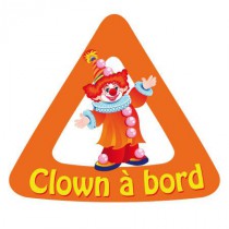 Stickers Clown à bord