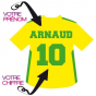 Stickers maillot Brésil à personnaliser
