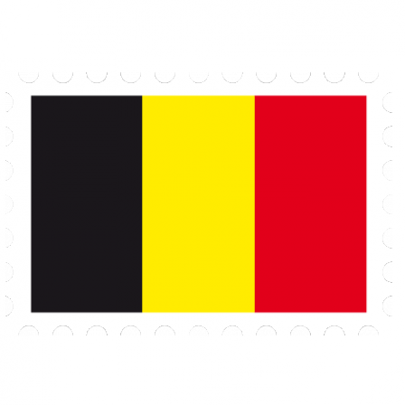 Stickers Timbre Belge