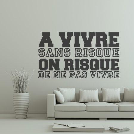 Stickers A vivre sans risque... - Stickers Malin