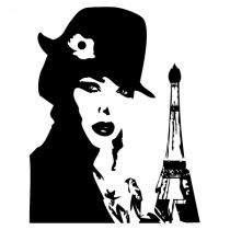Stickers femme-paris