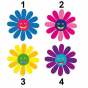 Stickers Fleurs numériques (4 coloris)