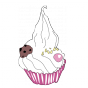 Stickers Cupcake cookie