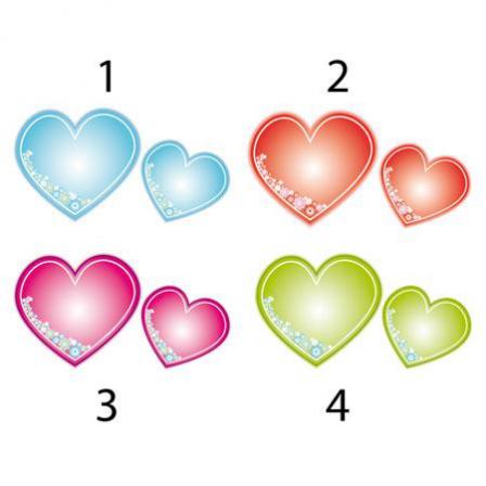 Stickers Coeur married (4 coloris)