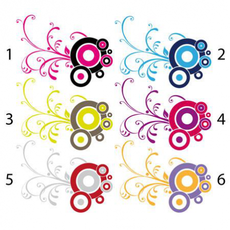 Stickers Design floral (6 coloris)