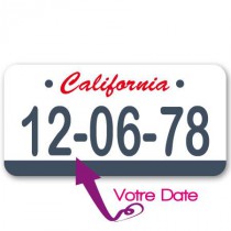 Stickers Plaque California à personnaliser